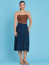Falda Larga Mawar Indigo