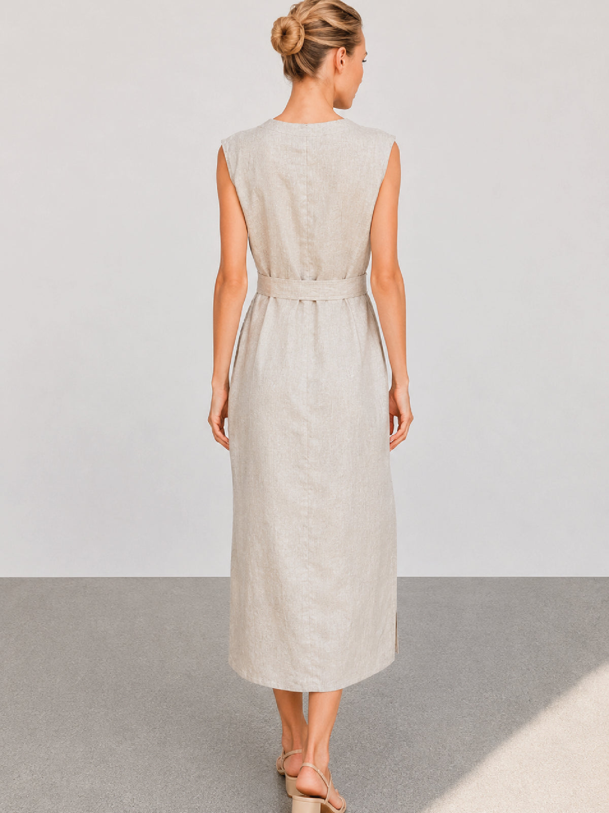 Vestido Largo Creta Natural