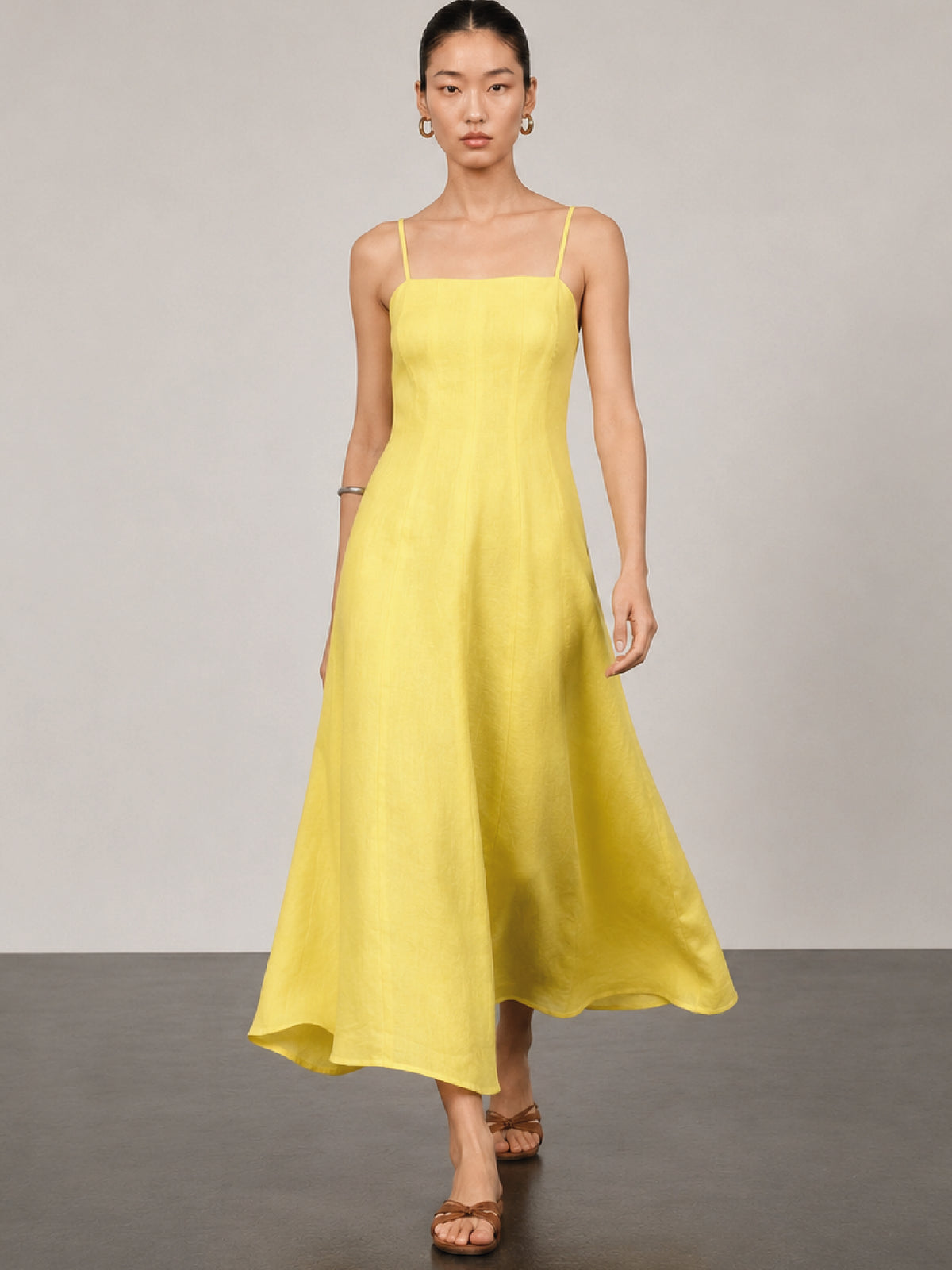 Vestido Largo Beca Amarillo