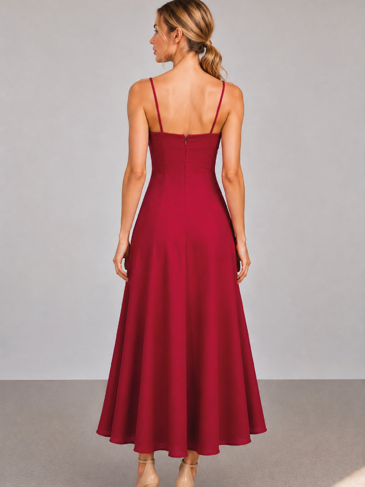 Vestido Largo Loto Rojo