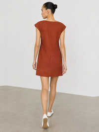 Vestido Corto Otoño Terracota