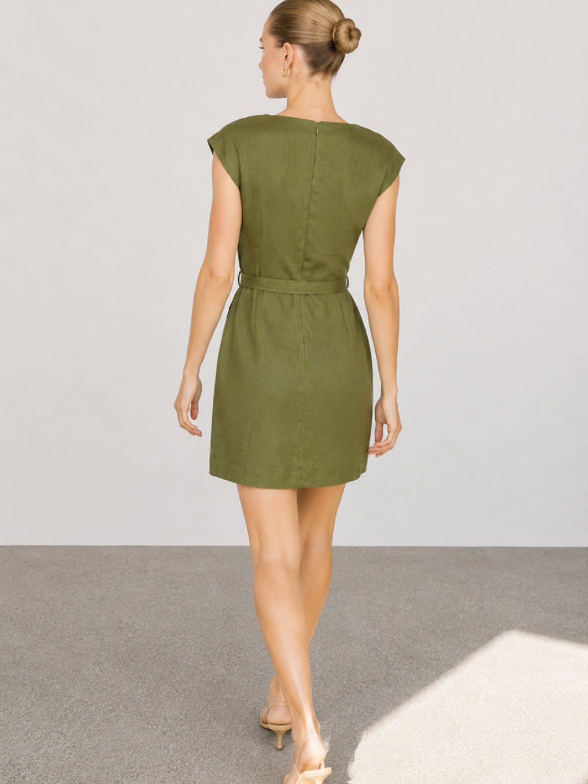 Vestido Corto Otoño Olivo