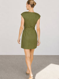 Vestido Corto Otoño Olivo