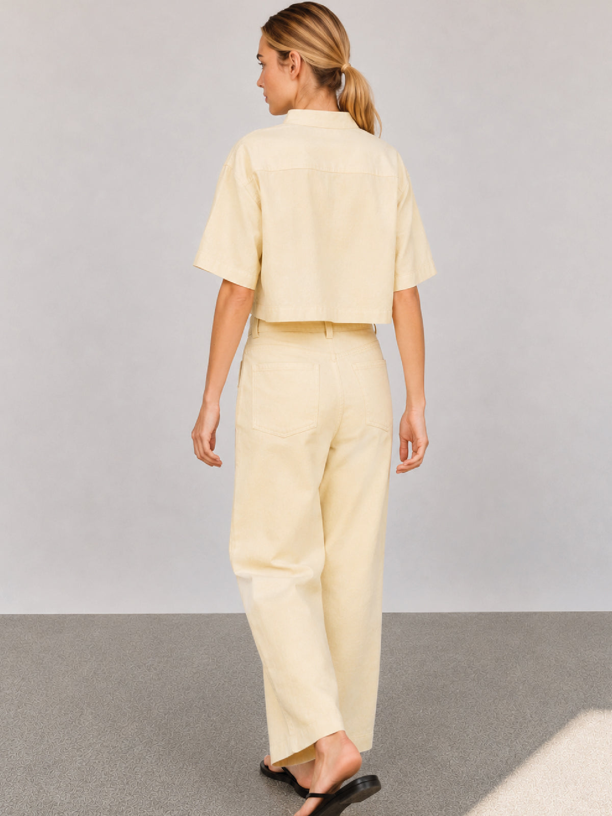 Pantalon Largo Hadria Crema