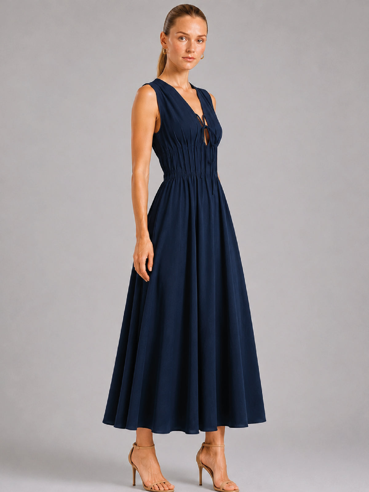 Vestido Largo Alcala Navy