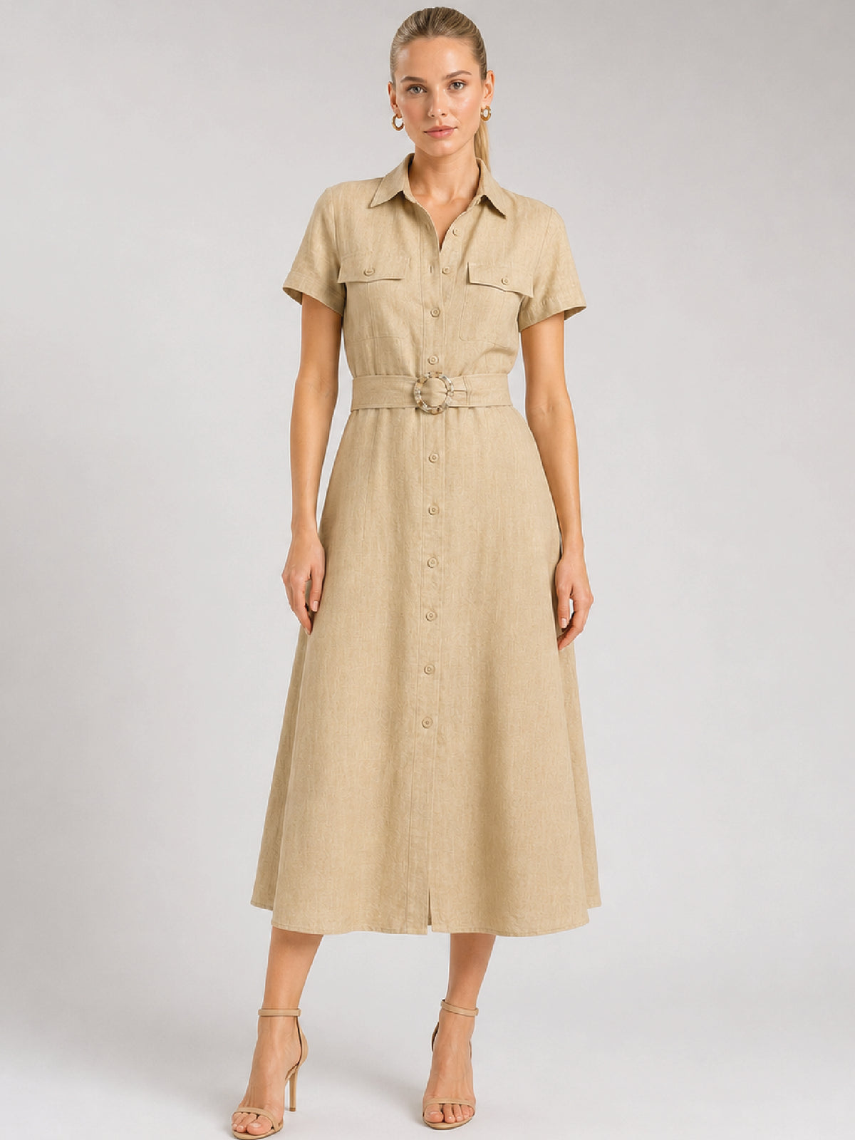 Vestido Largo Velarys Beige