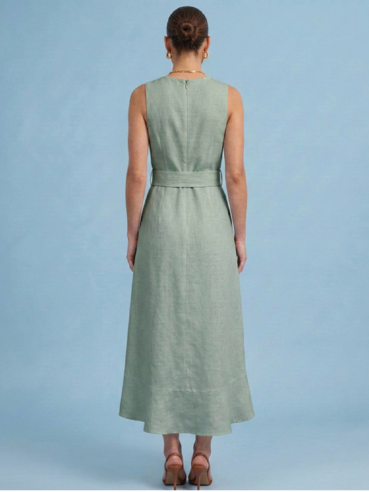 Vestido Oriana Blanco Verde