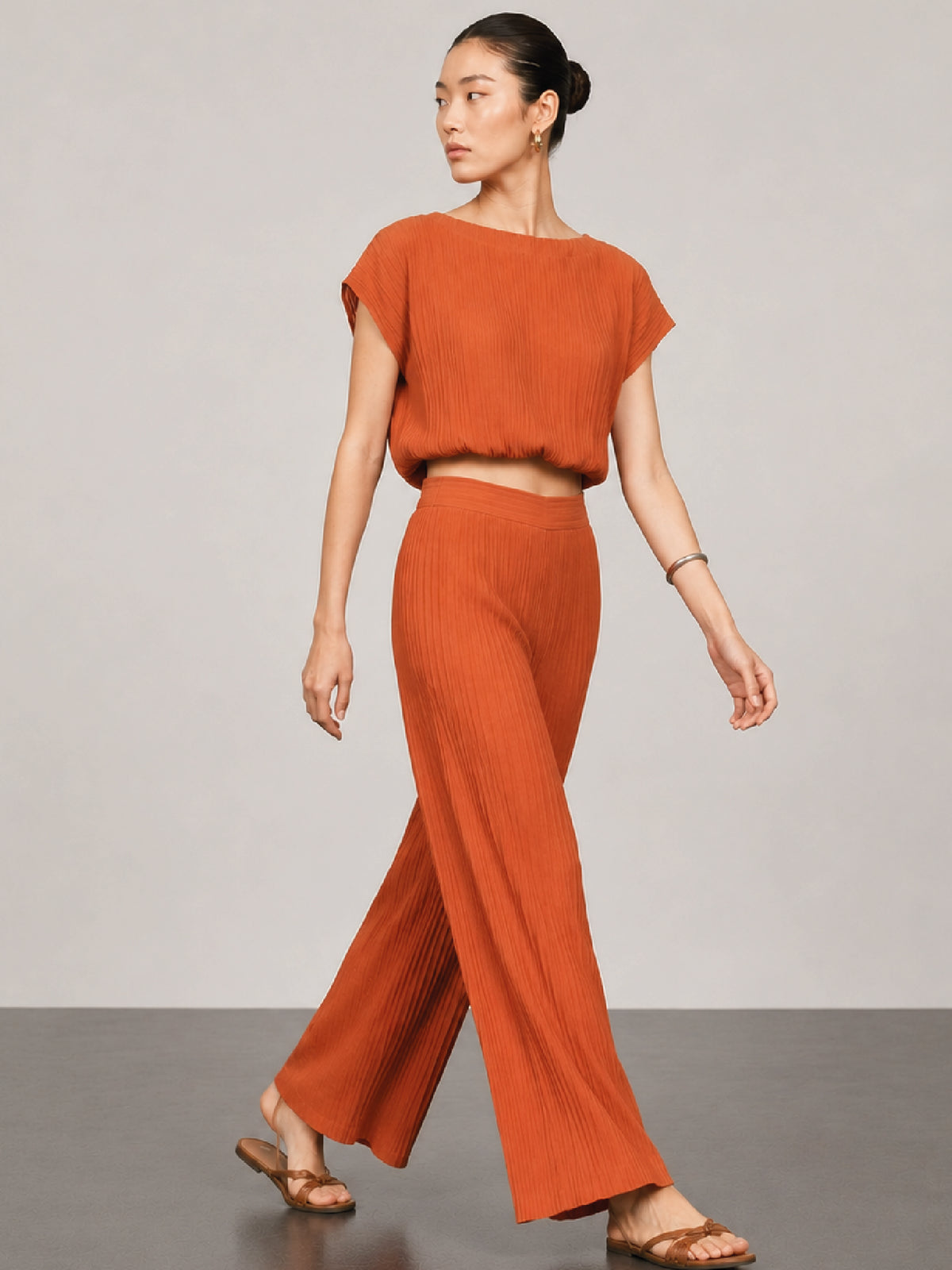 Pantalón Largo Dilana Terracota