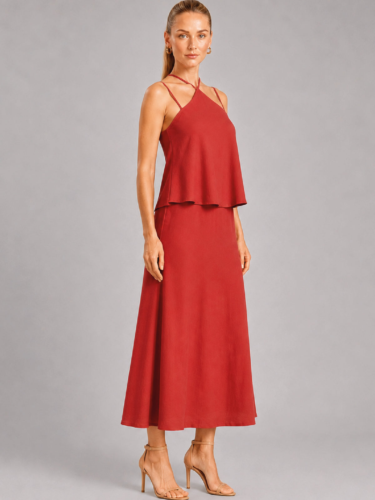 Vestido Largo Amaris Rojo