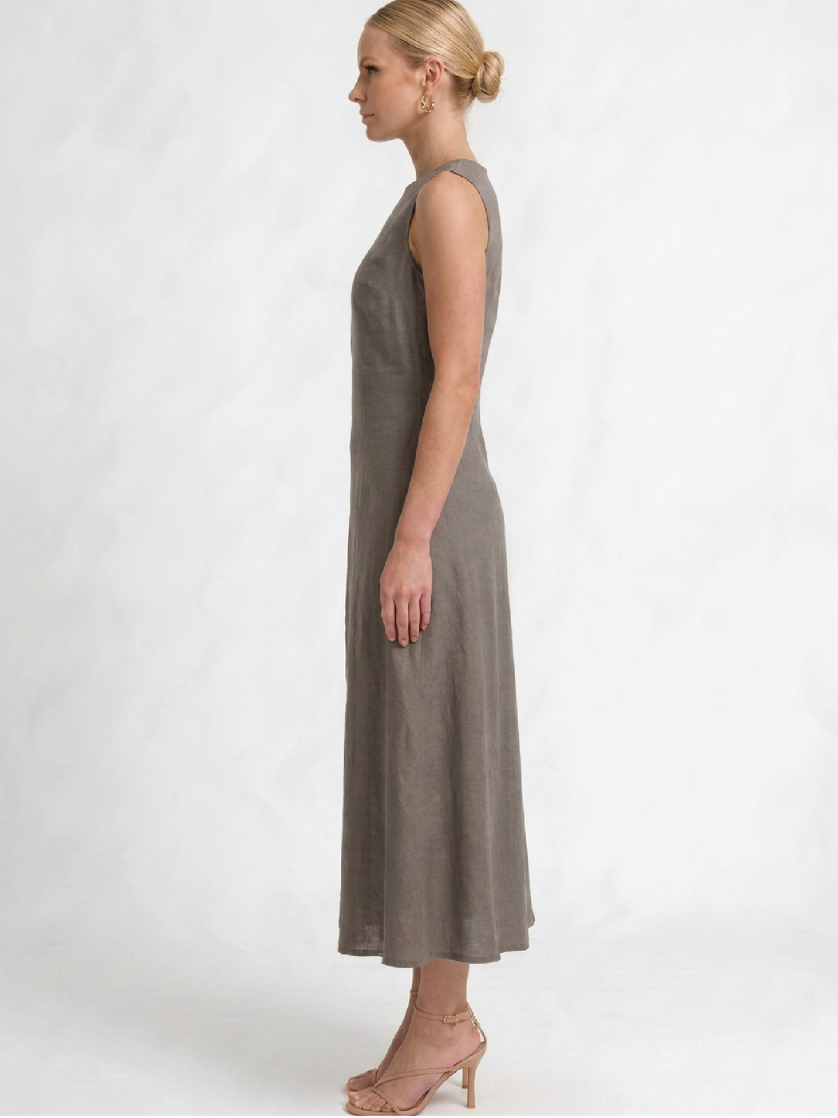 Vestido Largo Darnella Taupe