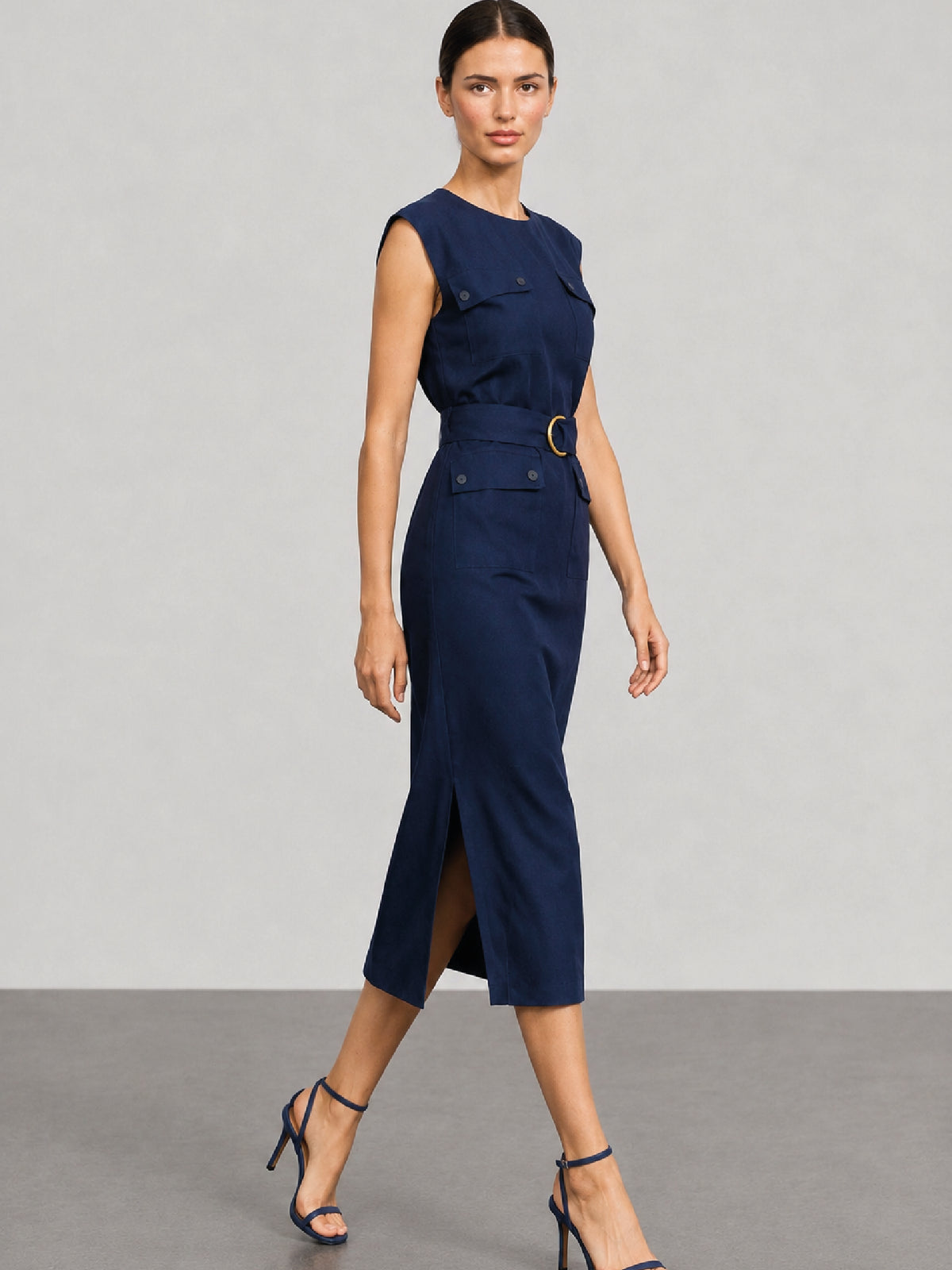 Vestido Largo Jamari Navy