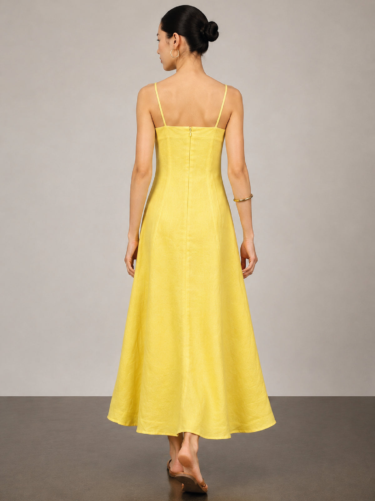 Vestido Largo Beca Amarillo