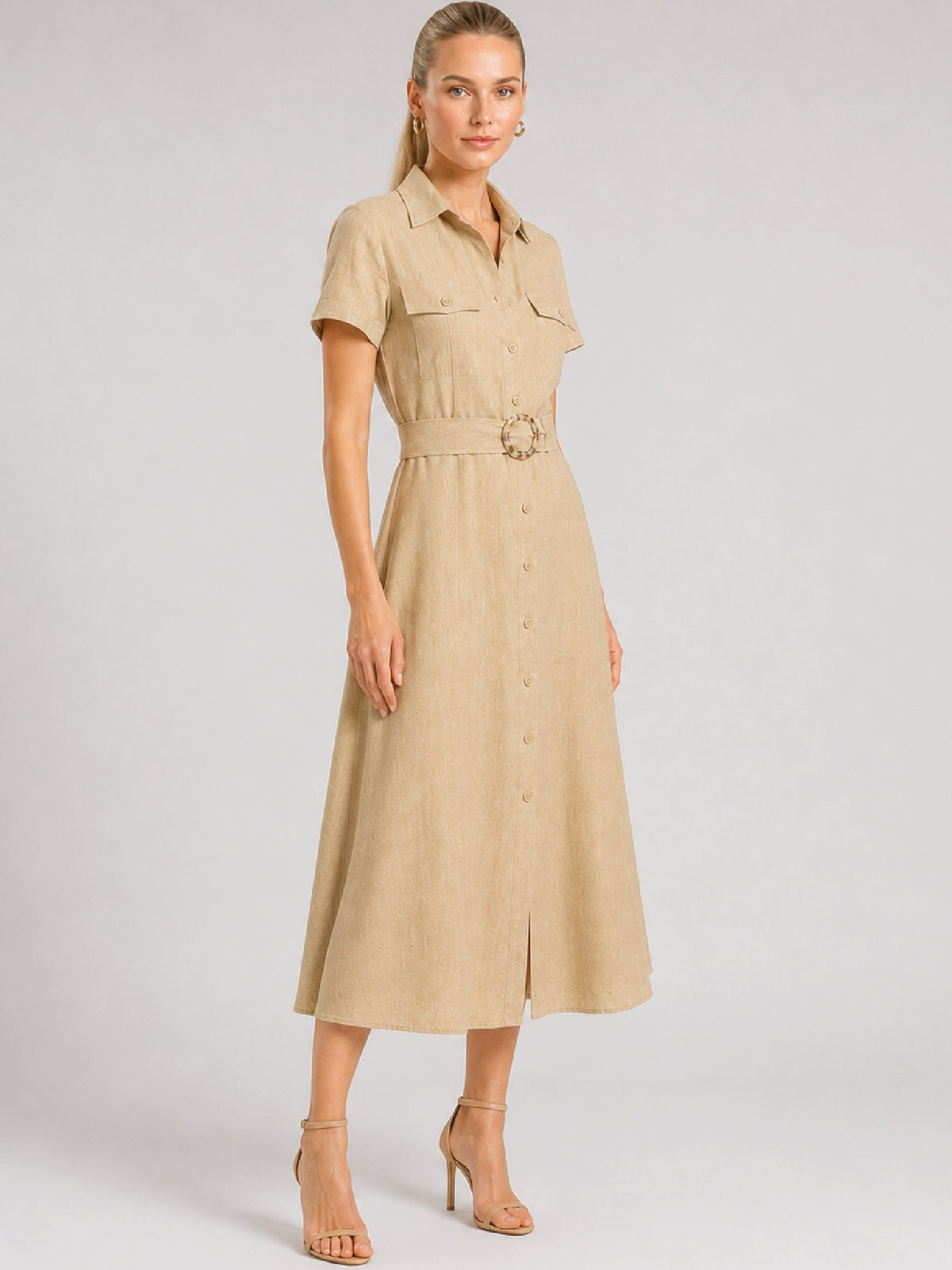 Vestido Largo Velarys Beige