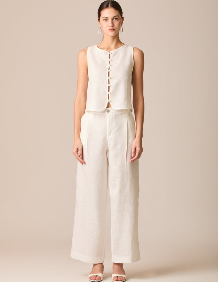 Pantalón Largo Polinesia Blanco Perla