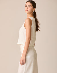 Blusa Polinesia Blanco Perla