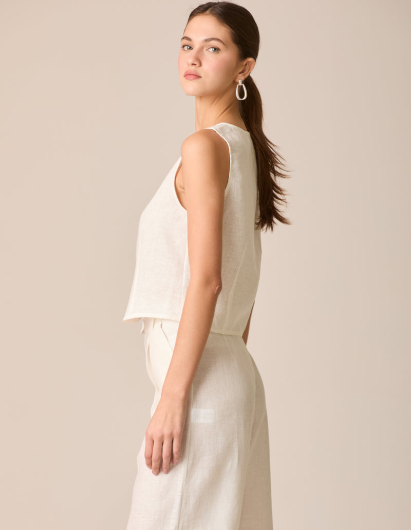 Blusa Polinesia Blanco Perla