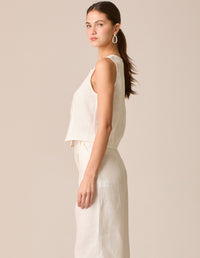 Blusa Polinesia Blanco Perla