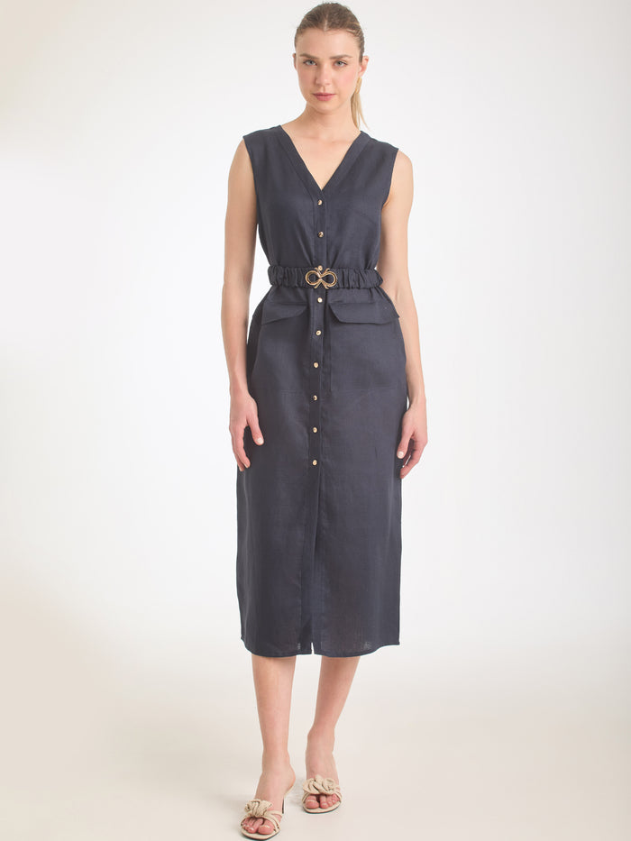 Vestido Largo Bimini Navy