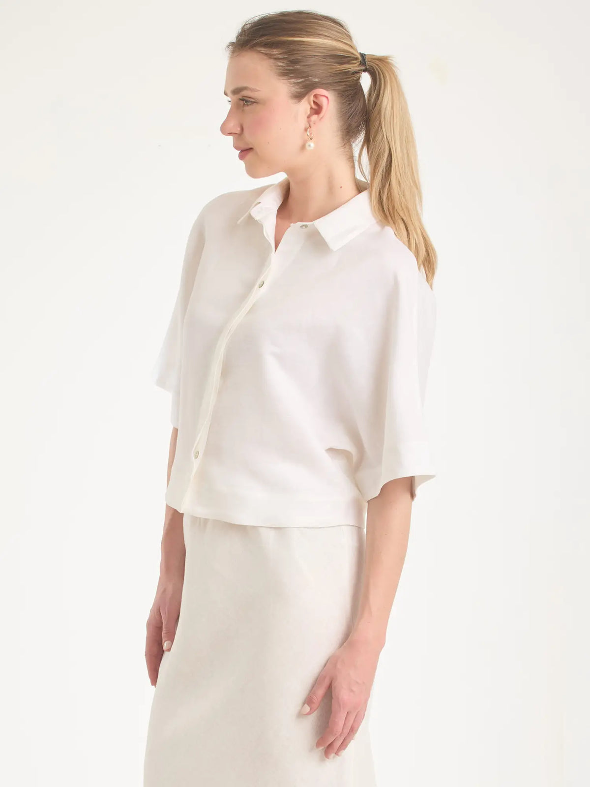 blusa sand de lino ideal para look elegante