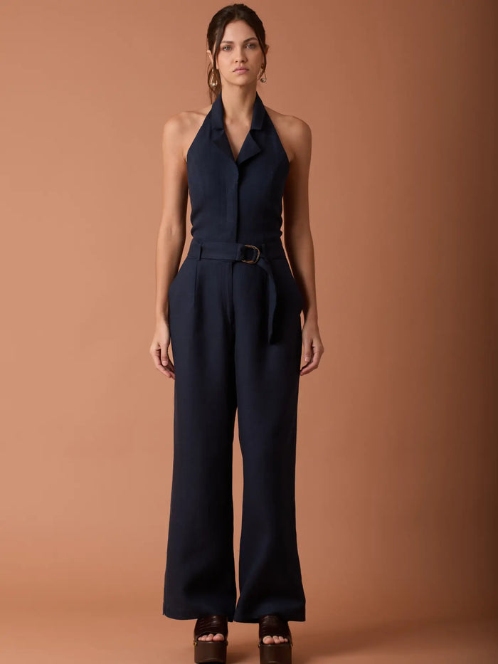 Enterizo Largo Abstract Navy