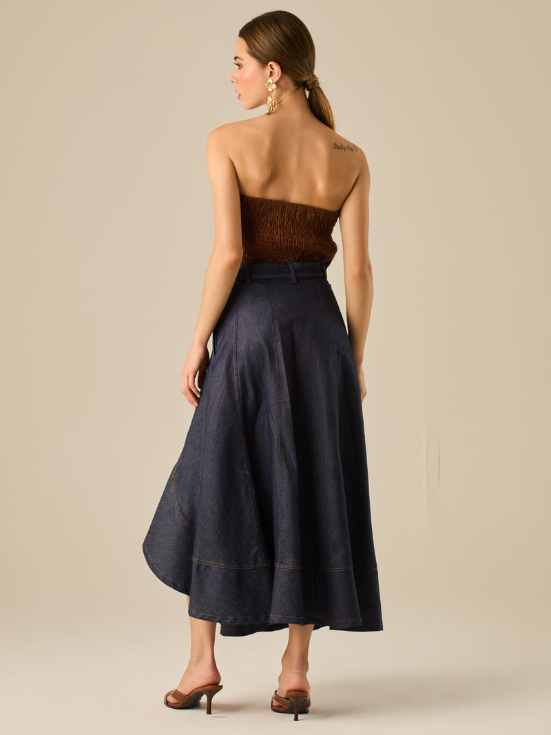 Falda Larga Odila Indigo