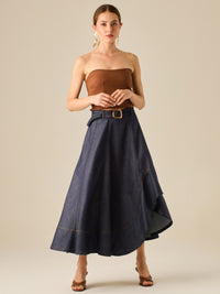 Falda Larga Odila Indigo