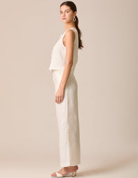 Pantalón Largo Polinesia Blanco Perla