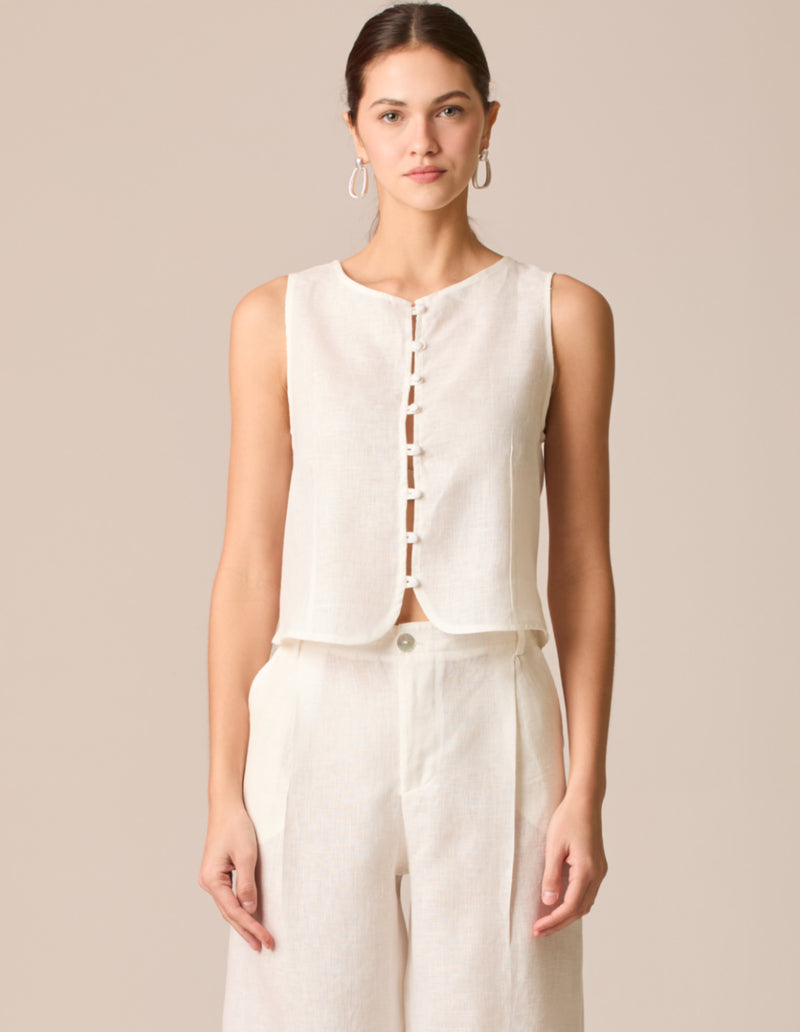 Blusa Polinesia Blanco Perla