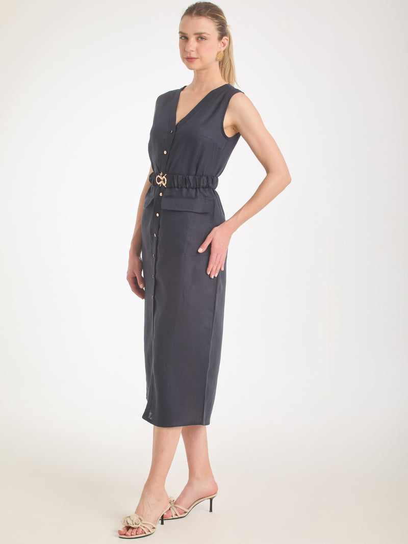 Vestido Largo Bimini Navy