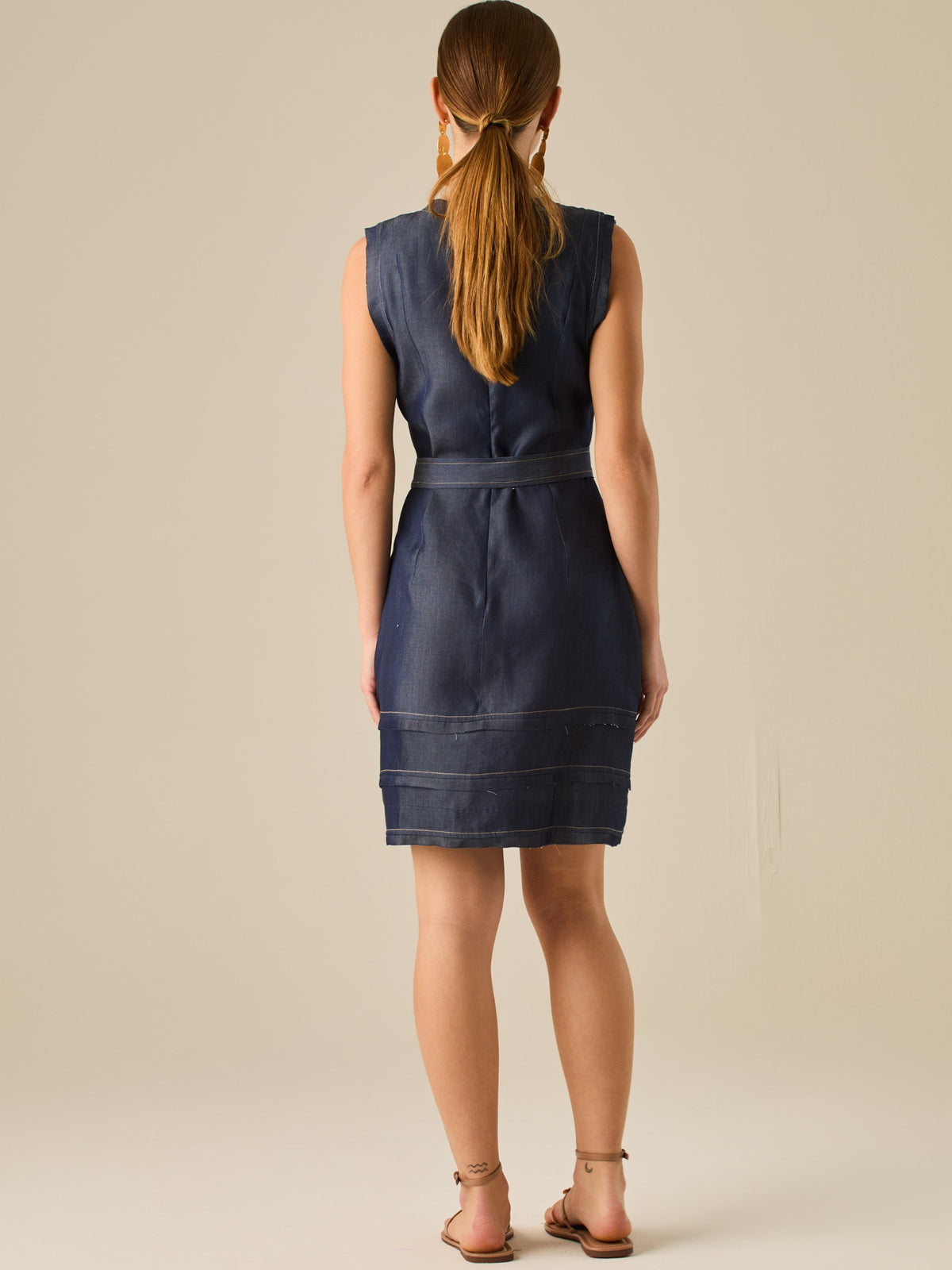 Vestido Corto Nuru Navy