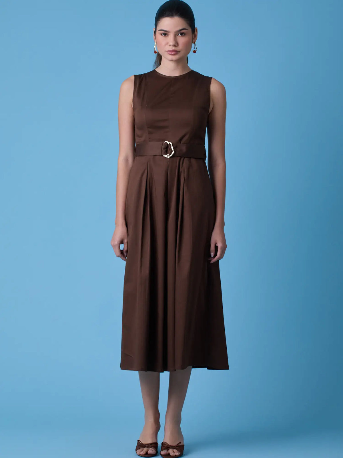 Vestido Largo Erina Cafe