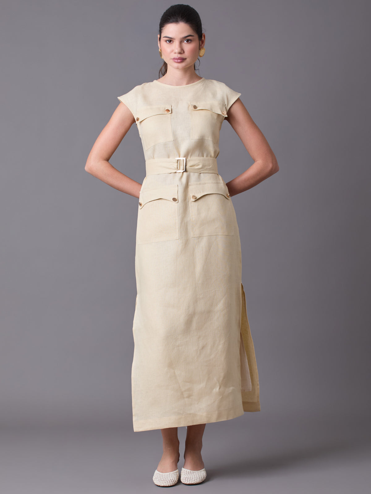 Vestido Largo Rowan Cream
