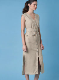 Vestido Largo Creta Natural