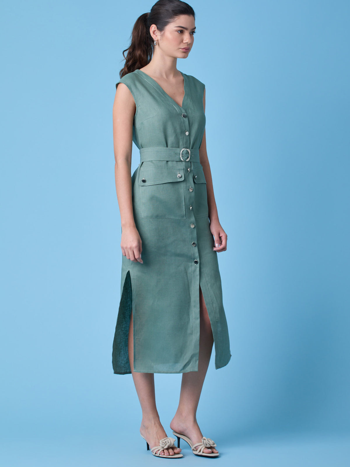 Vestido Largo Creta Verde