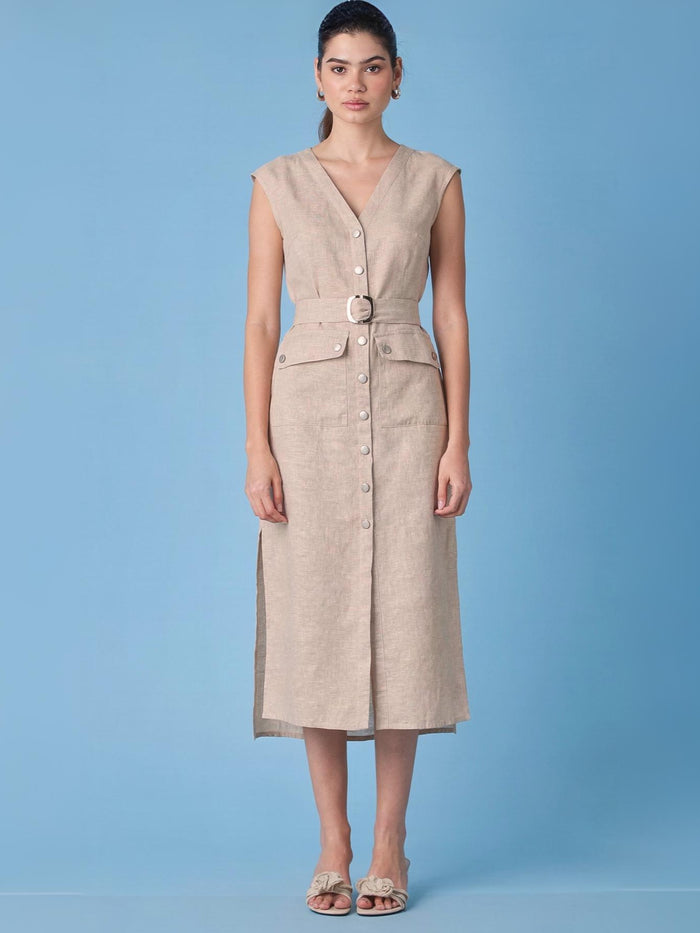 Vestido Largo Creta Natural