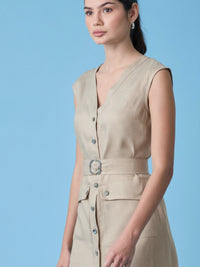 Vestido Largo Creta Natural